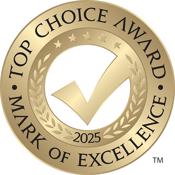 Top Choice Awards 2025 winner badge for Best Dental Clinic in Scarborough - Maral Dental Clinic